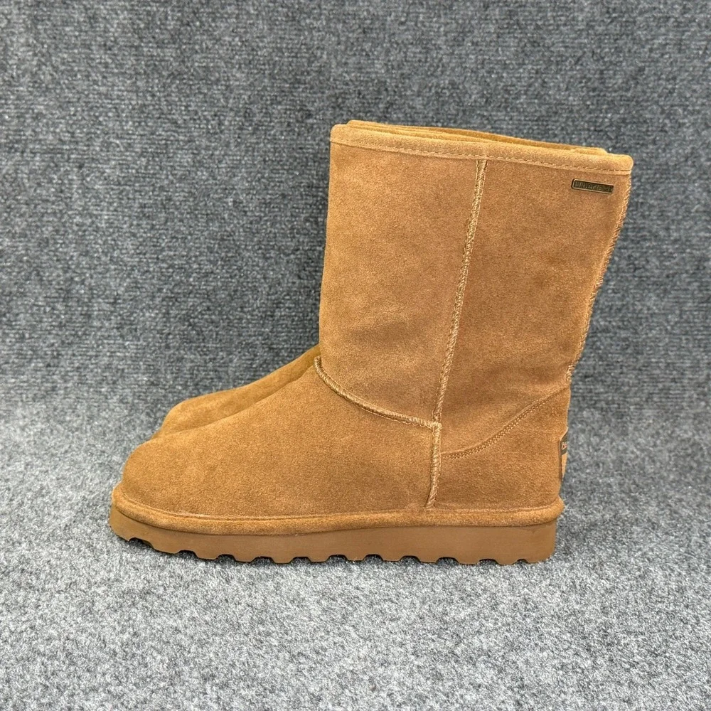 BearPaw Helen Tall Winter‎ Boots Women's 8W Hickory Suede Shearling Pull On Snow